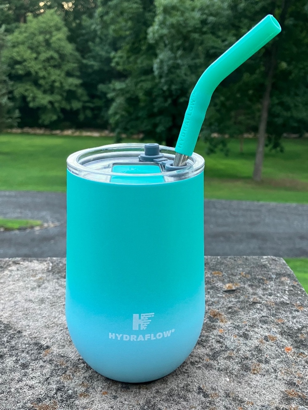 Hydraflow Aqua Ombre Insulated Tumbler with Straw - Teal